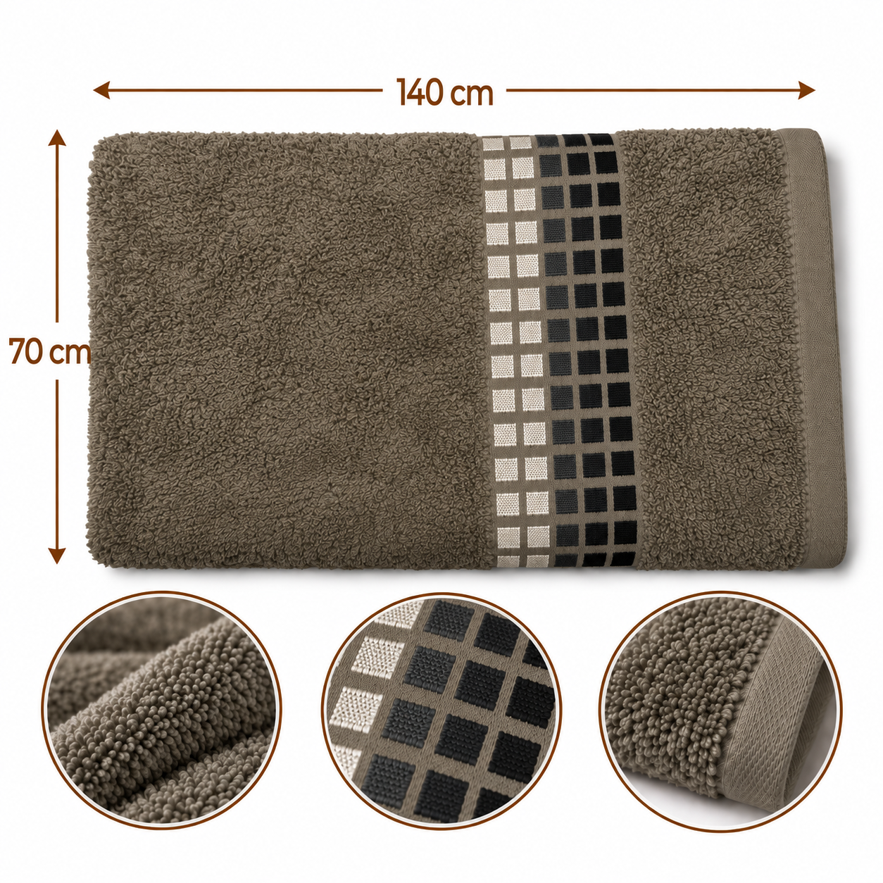 Toalla Nordica 500gr Gris claro