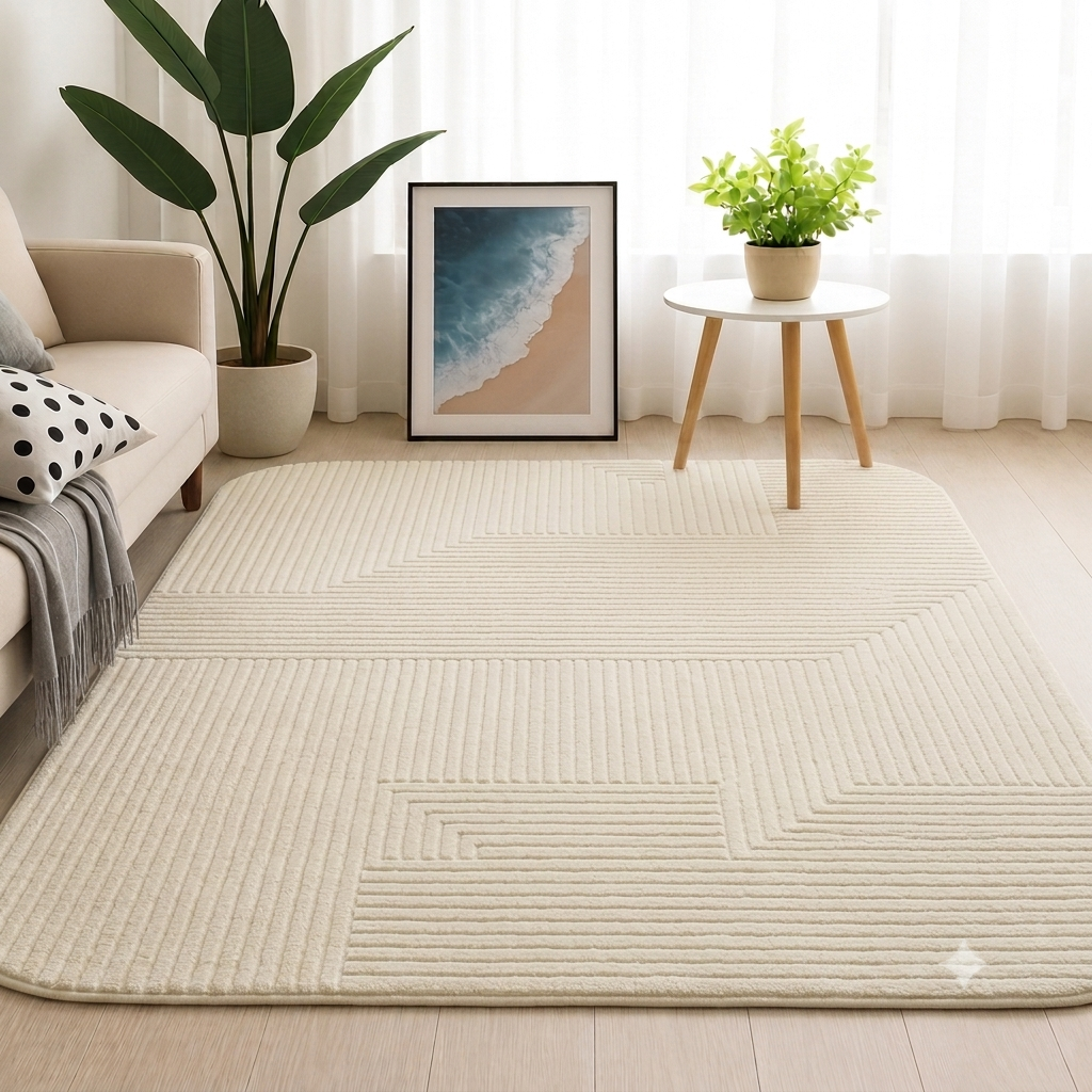 Alfombra Peluda Beige