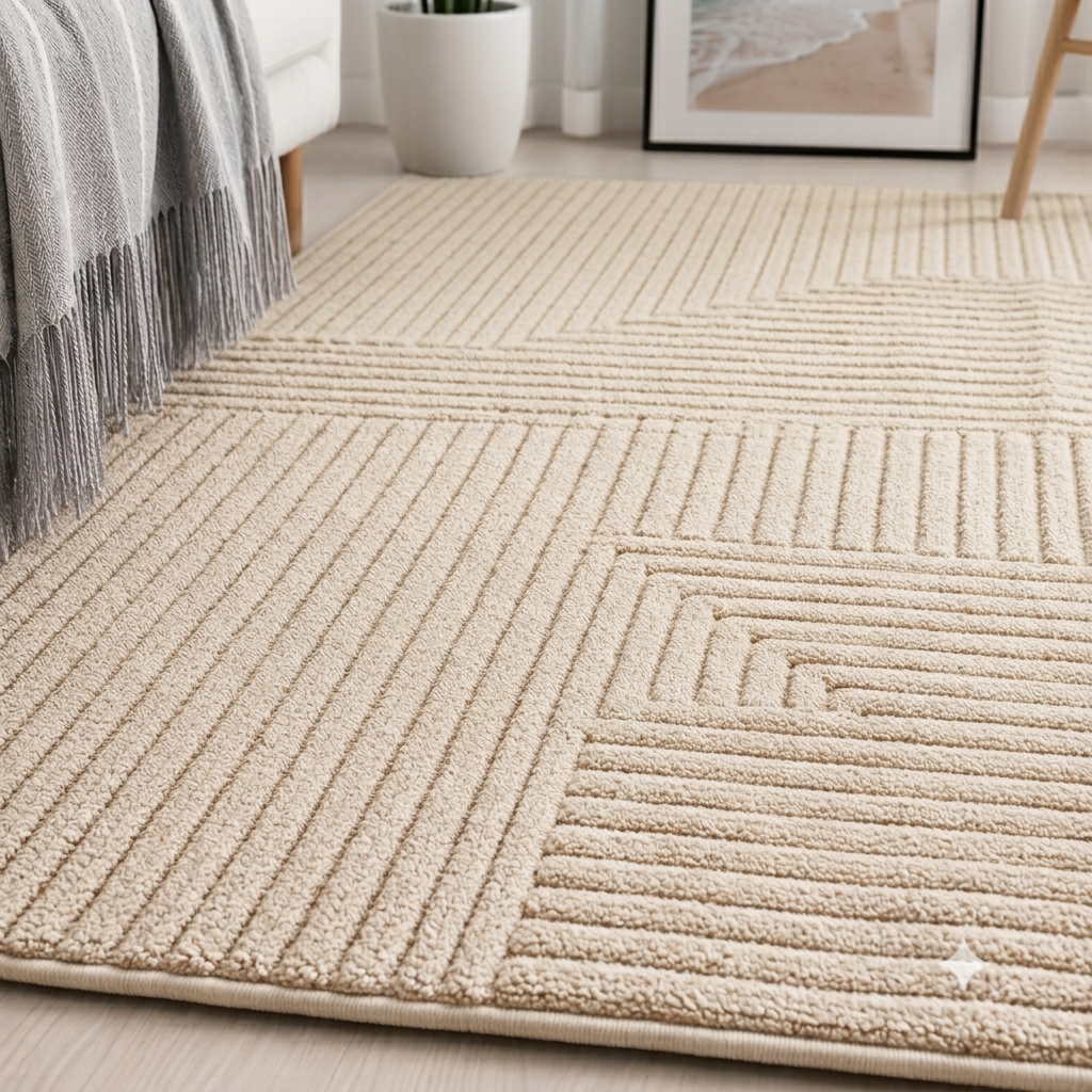 Alfombra Peluda Beige