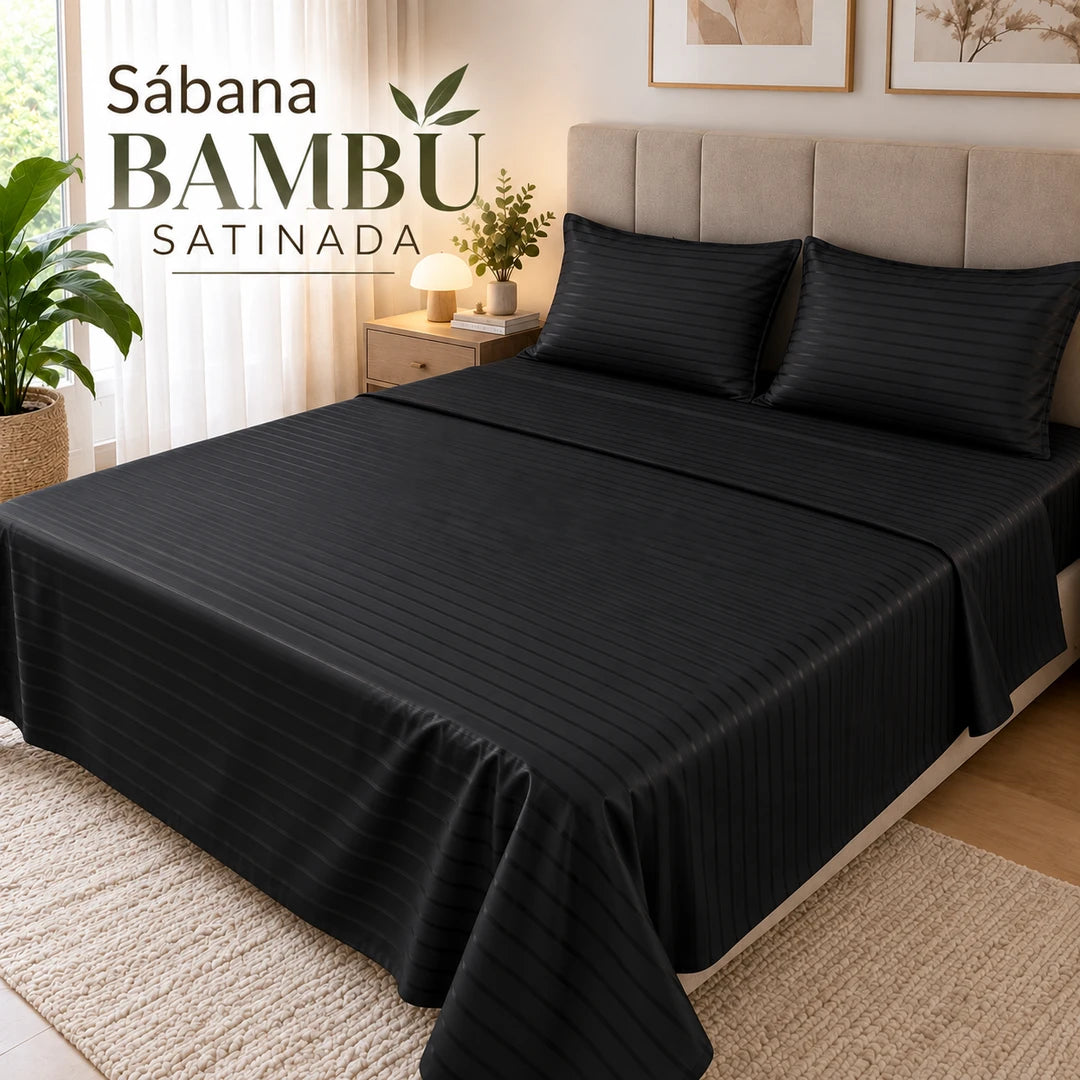 Sabana Bambu Satinada Negra